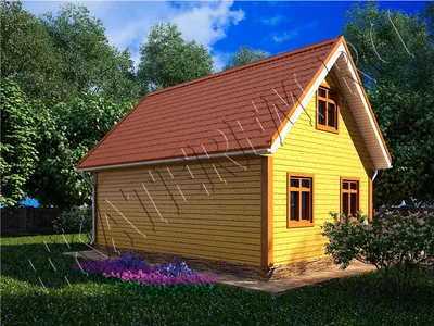 Проект дома из бруса 6 на 9 в Улан-Удэ | Проект деревянного дома Н-12 - 636  000 рублей - Екатерем