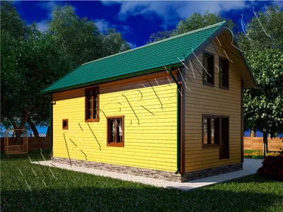 Проект дома из бруса 5,5 на 11 в Улан-Удэ | Проект деревянного дома Н-33 -  1 141 000 рублей - Екатерем