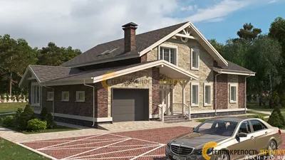 Мансардный дом с гаражом и баней «Достойный» | Курск | Архитектурное бюро  «Домой»