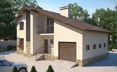 Проект дома с мансардой и гаражом «Малинки» C-528-ТП - YouTube