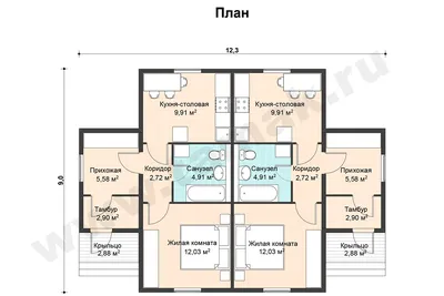 Проекты домов на 2 семьи