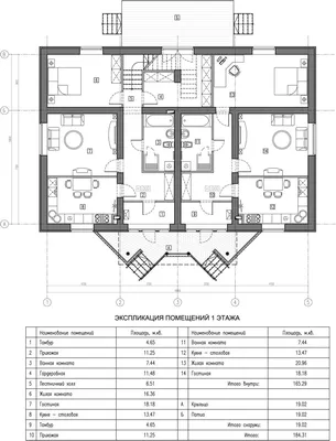 Проекты дуплексов, таунхаусов и домов на 2 семьи