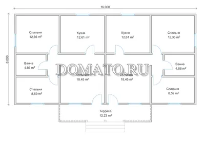 Проект дома на две семьи «Крайтон»