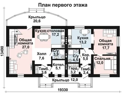 Готовый проект дома на две семьи Z46