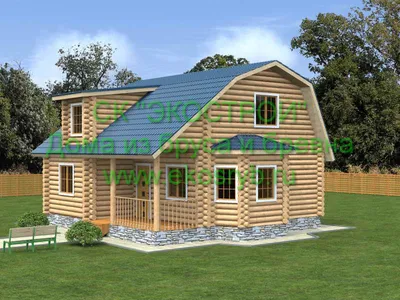 Проект дома 10 на 10 с мансардой и ломаной крышей из пеноблоков 101-32