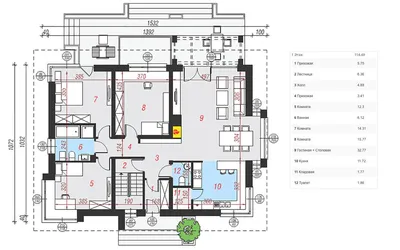 Проект одноэтажного дома с цокольным этажом 00-71 🏠 | СтройДизайн