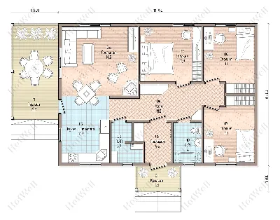 Проект кирпичного дома № 45-08 в европейском стиле | каталог Проекты  коттеджей