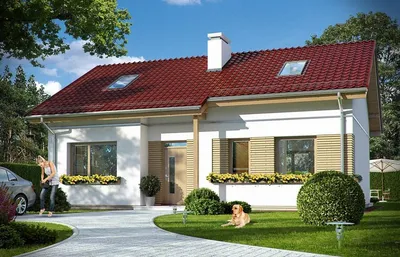 проект небольшого двухэтажного дома с гаражом KOBALT купить в Минске на  Territoria.by