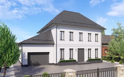 Дом в немецком стиле: проект 436A «Высшая лига», 251 м², 5 спален, большая  гостиная, крытая терраса. | Популярные проекты домов Альфаплан | Дзен