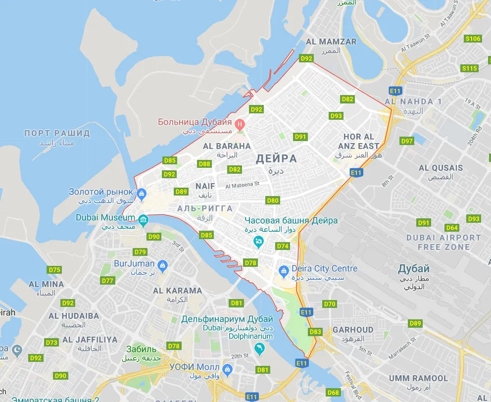 Метро дейра дубай. Район Дейра в Дубае на карте. Районы Дубая на карте. Дубай район Дейра на карте города. Дубай центр города на карте.