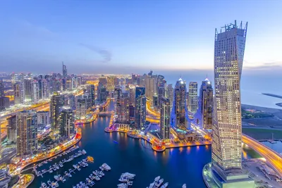 Район Дубай Марина — стоковые фотографии и другие картинки Дубай - Дубай,  Бухта, Линия горизонта - iStock