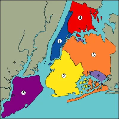 Карта популярных языков, на которых говорят в разных районах Нью-Йорка,  помимо английского и испанского | Пикабу