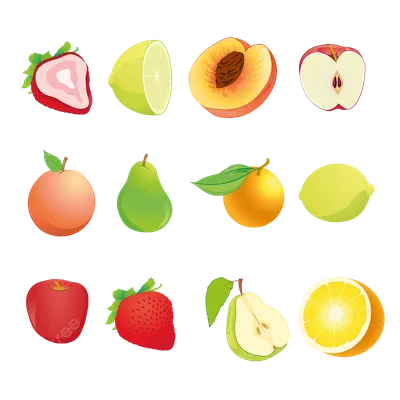 разные фрукты PNG , набор фруктов, плоды пнг, плоды вектор PNG картинки и  пнг рисунок для бесплатной загрузки