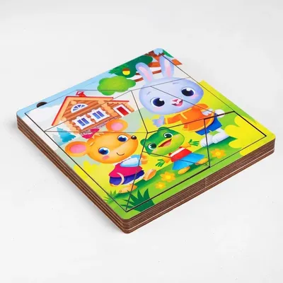 Пазл разрезной «Лесные животные», 3 картинки в раме купить в Чите Пазлы для  малышей в интернет-магазине Чита.дети (4276010)