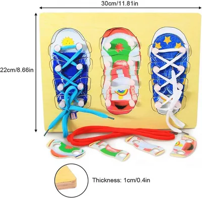Деревянные игрушки, обувь на шнуровке для детей, Обучающие игрушки  Монтессори, игры, алфавит, пазлы, доска, шнурки для шнурков, игрушка для  малышей | AliExpress