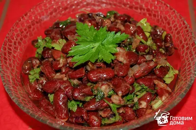 Острый салат из красной фасоли (по-грузински) - пошаговый рецепт с фото на Готовим  дома