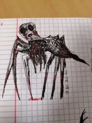 Когда тебе скучно, нужно рисовать страшных монстров) | Art (RUS) Amino