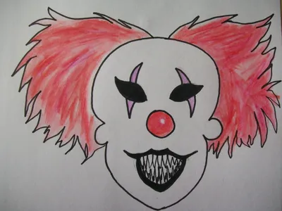 Клоунский рисунок с элементами граффити