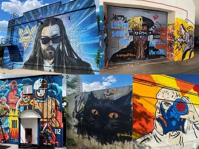 Рисунки на фасадах домов: и граффити на стенах своими руками