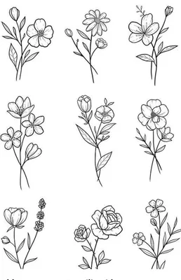 букет полевых цветов в черно белом PNG , букет клипартов, дикий, дикий  цветок PNG картинки и пнг рисунок для бесплатной загрузки