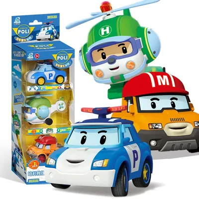 10 Pcs Cheerful Cartoon Robocar Poli Hanging Streamers - Create a Robo –  PartyChildrens