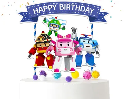 10 Pcs Fun Cartoon Robocar Poli Straws Set - Sip and Play with Your Ro –  PartyChildrens