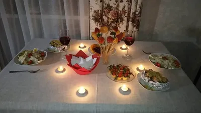 Романтический ужин на двоих дома фото фотографии