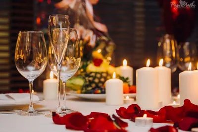 Сервировка стола на романтический ужин на двоих | Интернет-магазин Guten  Morgen