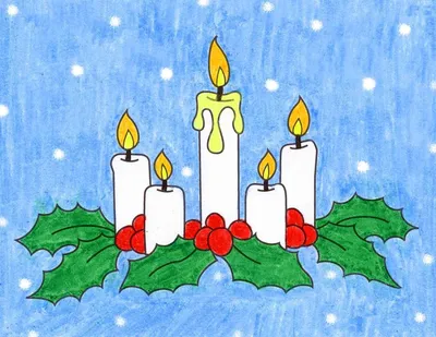 Рождественские картинки для срисовки (30 рисунков на Рождество)