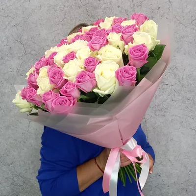 Красивый букет из нежно розовых роз купить с доставкой по Томску: цена,  фото, отзывы.