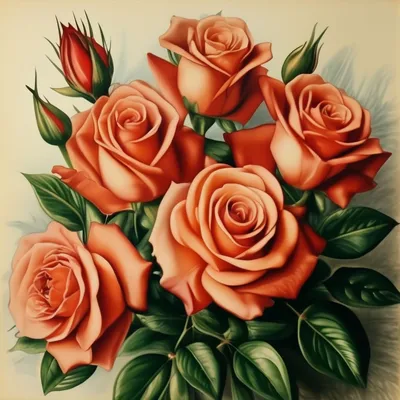 Рисунок две розы - 74 фото