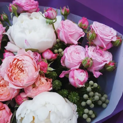 Пенелопа: пионы и пионовидные розы по цене 9910 ₽ - купить в RoseMarkt с  доставкой по Санкт-Петербургу