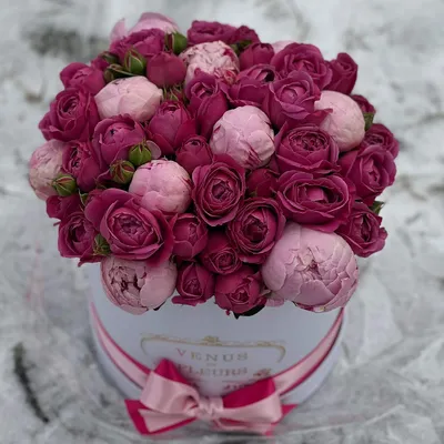 19 пионов и пионовидных роз за 17 690 руб. | Бесплатная доставка цветов по  Москве
