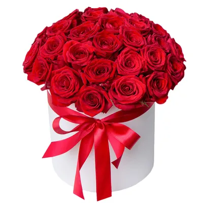 Красные розы в коробке от 81 цветка за 13 390 руб. | Бесплатная доставка  цветов по Москве