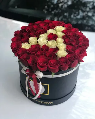 Купить 39 роз в коробке в форме сердца в Нижнем Новгороде
