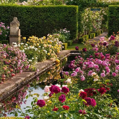 Красивые красные домашние розы в саду :: Стоковая фотография :: Pixel-Shot  Studio