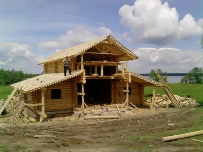 Технология строительства дома из рубленного бревна - Статья на сайте  Витославица