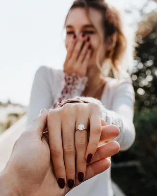 Обручальные кольца на руках пары в любви: фотография на память