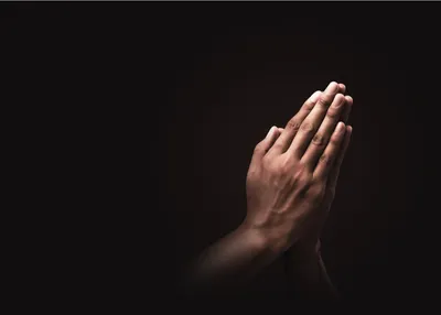 Руки, сжатые в молитве: впечатляющая фотография