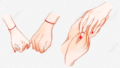 Руки влюбленных, которые держатся друг за друга