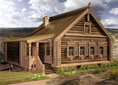 Идеи на тему «Русские деревянные дома» (110) | деревянные дома, дом, русская  архитектура