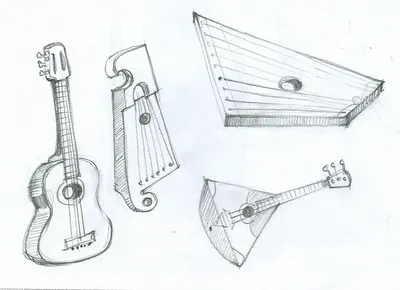 Раскраска русские народные музыкальные инструменты - 44 фото