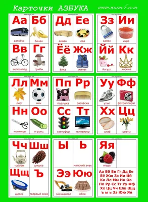 Русский алфавит Poster ( Russische Alphabet ) - картинки для детей