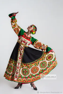 Русский народный костюм \"Дарья\" красная купить в Москве по цене 2 500 руб.
