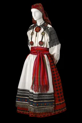 Русский народный костюм женский № 5 (сарафан, головной убор), оранжевый |  «Аспект-Сити»