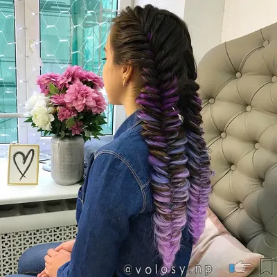 Рыбий хвост на основе гофре. Braided hairstyle - YouTube | Прическа рыбий  хвост, Косы, Волосы в хвосте