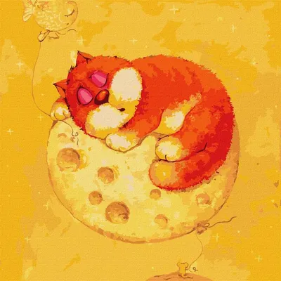 Картина по номерам 30х30 Рыжий кот (23 цвета) - KH0740 - купить по оптовой  цене в интернет-магазине RCstore.ru