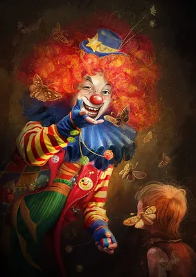 Картина Рыжего клоуна: искусство в своем проявлении