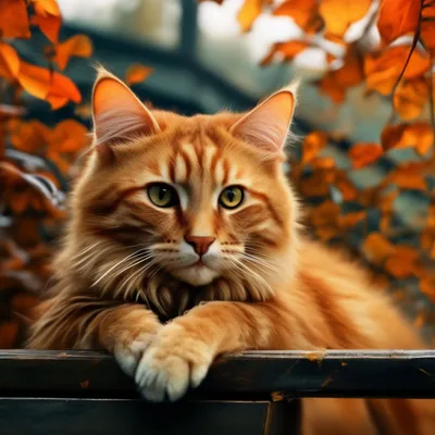 Осень и кошки картинки - 71 фото