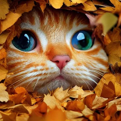 Осенние коты. Фото. Осень и коты :)